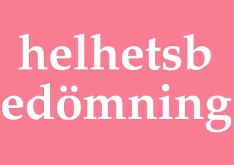 Synonym helhetsbedömning