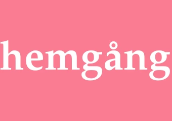 Synonym hemgång