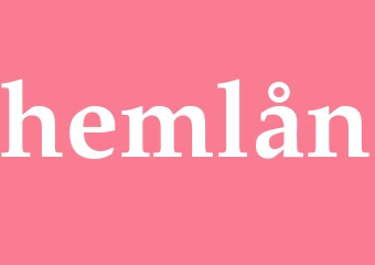 Synonym hemlån