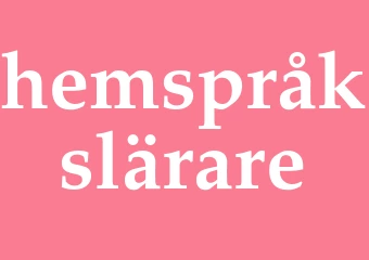 Synonym hemspråkslärare