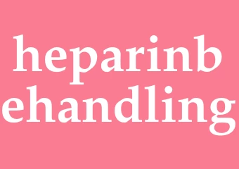 Synonym heparinbehandling