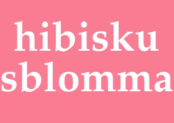 Synonym hibiskusblomma