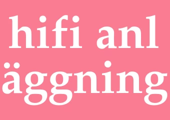 Synonym hifi-anläggning