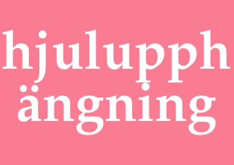 Synonym hjulupphängning