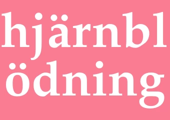Synonym hjärnblödning