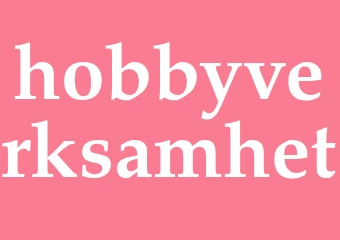 Synonym hobbyverksamhet