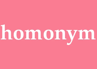 Synonym homonym