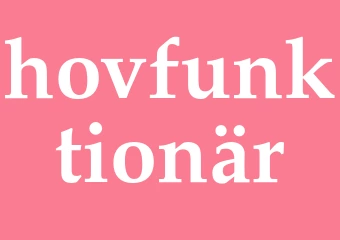Synonym hovfunktionär