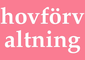 Synonym hovförvaltning