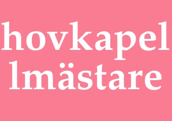 Synonym hovkapellmästare