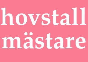 Synonym hovstallmästare