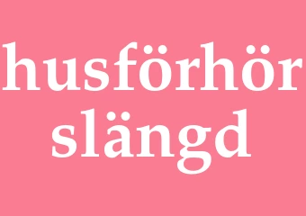 Synonym husförhörslängd