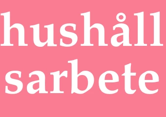 Synonym hushållsarbete