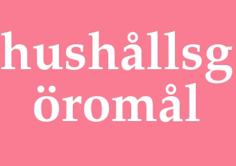 Synonym hushållsgöromål