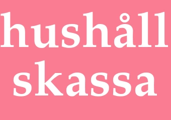 Synonym hushållskassa