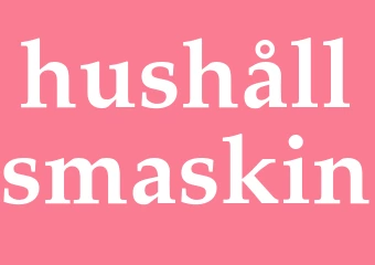 Synonym hushållsmaskin