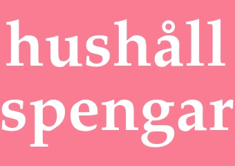 Synonym hushållspengar