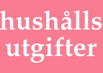 Synonym hushållsutgifter
