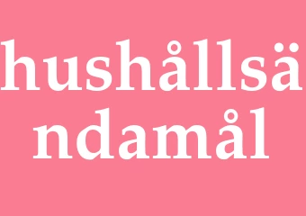 Synonym hushållsändamål