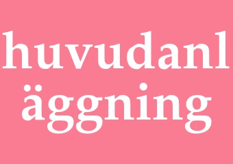 Synonym huvudanläggning