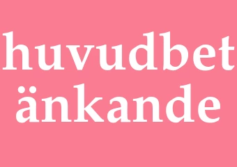 Synonym huvudbetänkande