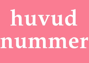 Synonym huvudnummer
