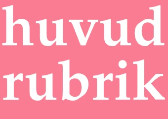 Synonym huvudrubrik