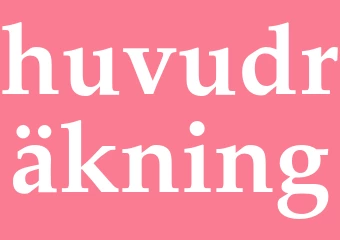 Synonym huvudräkning