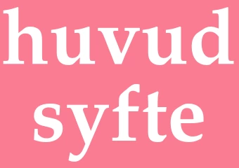 Synonym huvudsyfte