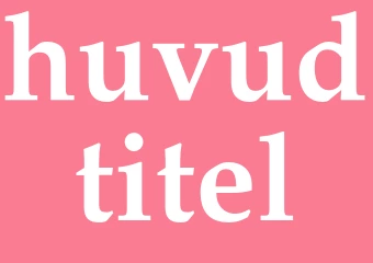 Synonym huvudtitel