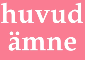 Synonym huvudämne