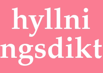 Synonym hyllningsdikt