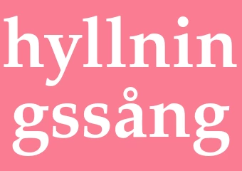 Synonym hyllningssång