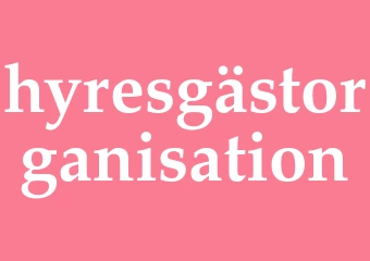 Synonym hyresgästorganisation