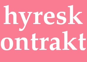 Synonym hyreskontrakt