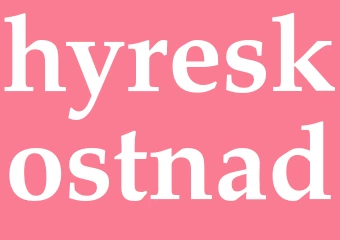 Synonym hyreskostnad