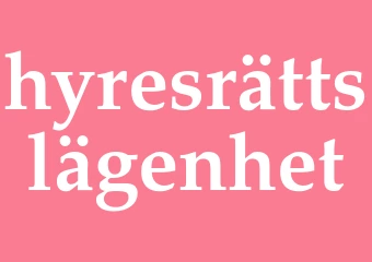 Synonym hyresrättslägenhet