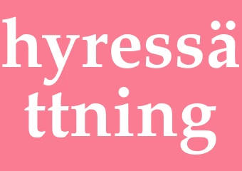 Synonym hyressättning