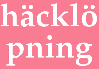 Synonym häcklöpning