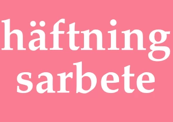 Synonym häftningsarbete