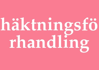 Synonym häktningsförhandling