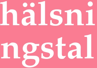 Synonym hälsningstal