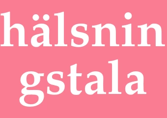 Synonym hälsningstala
