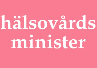 Synonym hälsovårdsminister