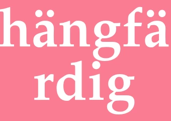Synonym hängfärdig