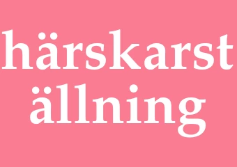 Synonym härskarställning