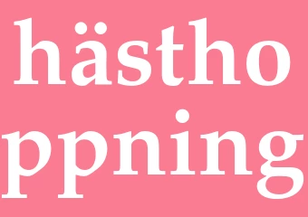Synonym hästhoppning