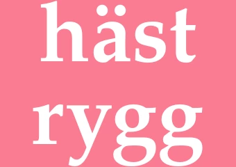 Synonym hästrygg