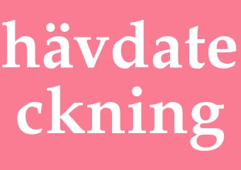 Synonym hävdateckning