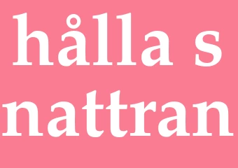 Synonym hålla snattran